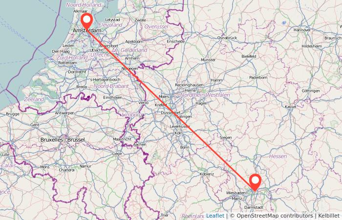 Train from Frankfurt to Amsterdam from 57 gopili