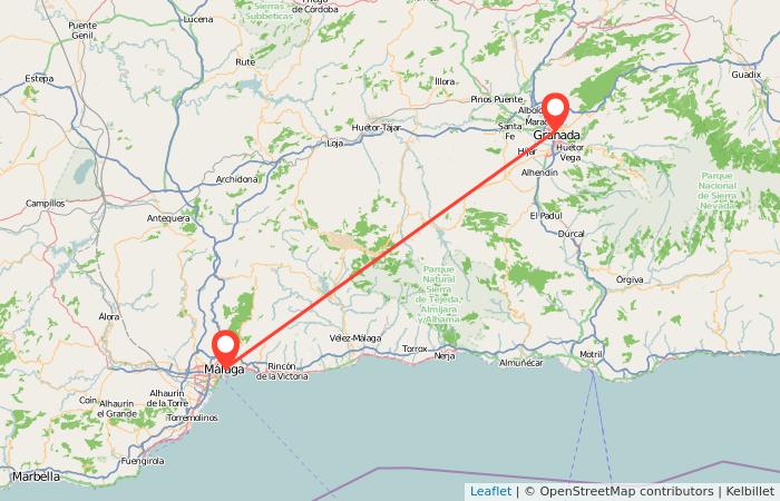 Málaga Granada : Autobús, tren ó BlaBlaCar ¿Mejor opción?
