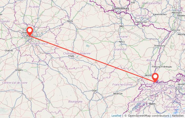 Train from Paris to Basel from 22 gopili