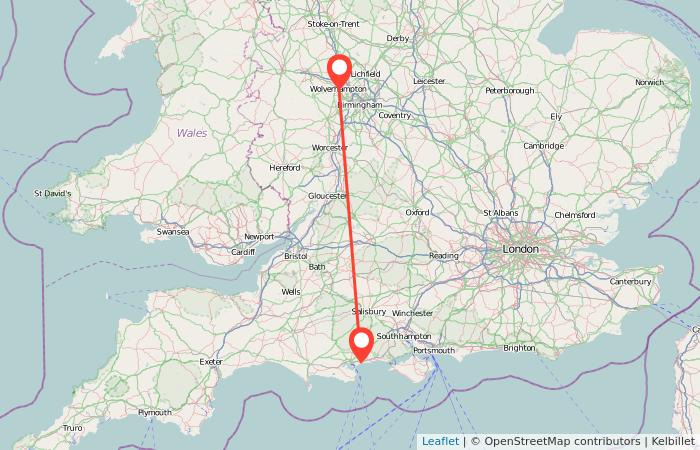 Wolverhampton to Bournemouth train Gopili