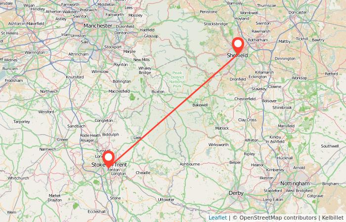 Stoke on Trent to Sheffield train Gopili