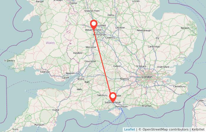 Southampton to Wolverhampton train Gopili