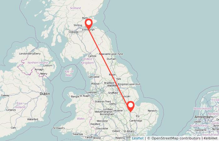 Peterborough to Edinburgh train from 62 Gopili