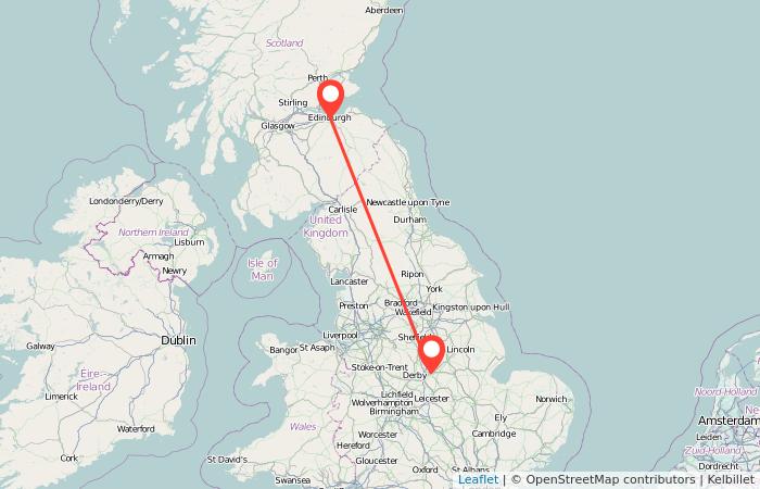 Nottingham to Edinburgh train from 63 Gopili