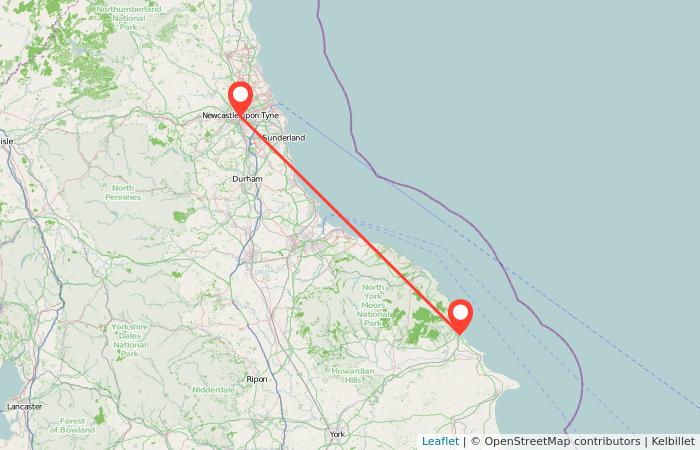 Newcastle upon Tyne to Scarborough train from 37 Gopili