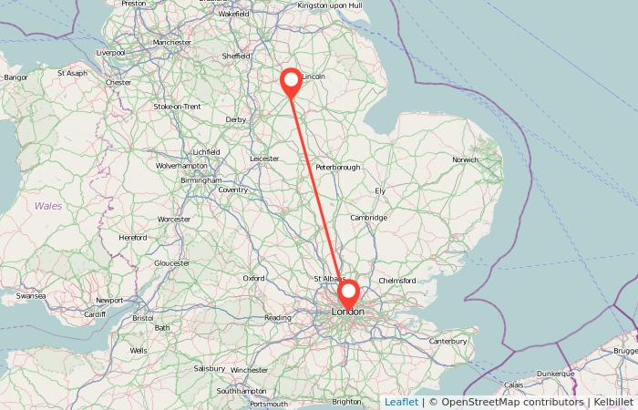Newark On Trent Map Bus From Newark On Trent To London | Gopili.co.uk