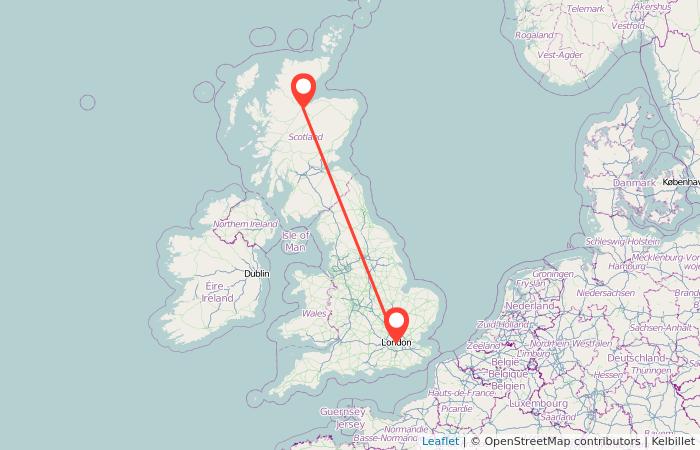 London to Inverness train from 107 Gopili