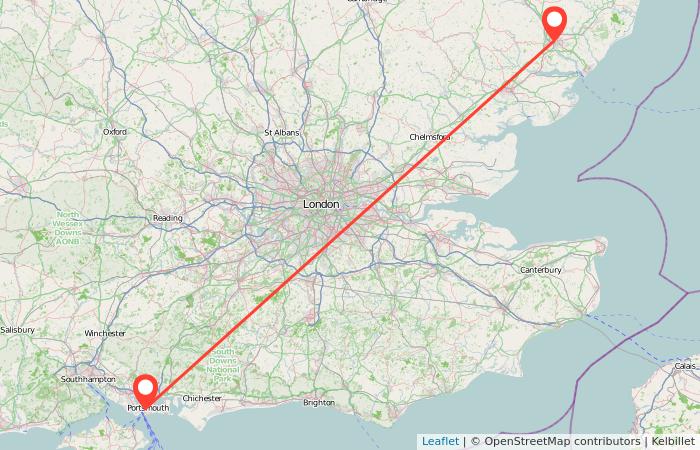 Ipswich to Portsmouth train Gopili