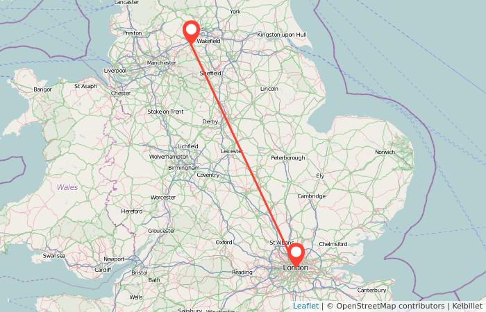 Huddersfield to London train Gopili