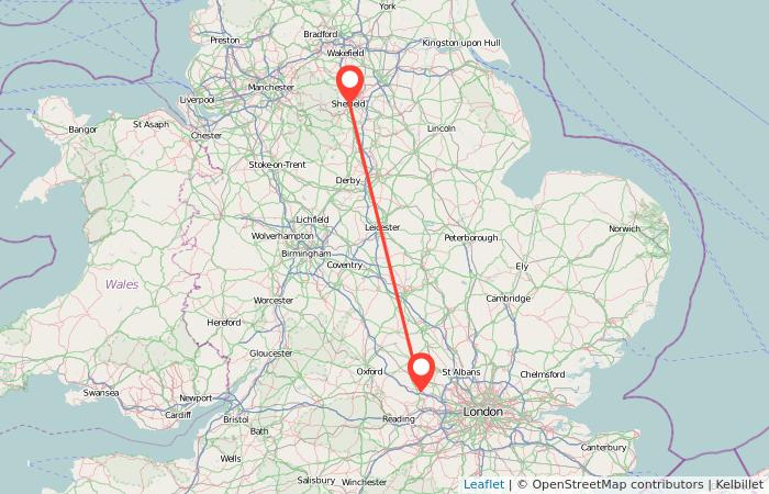 High Wycombe to Sheffield train Gopili