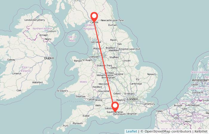 Carlisle to Southampton train Gopili