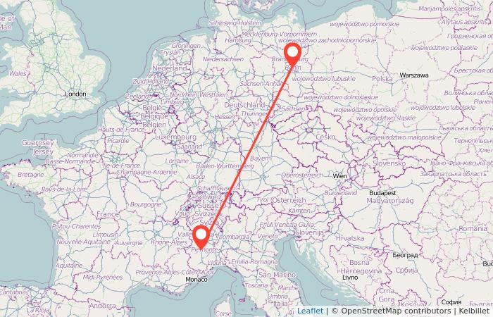 Cheap train from Turin to Berlin gopili