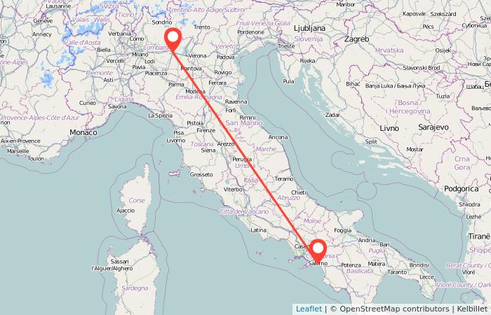 Cheap train from Salerno to Brescia gopili