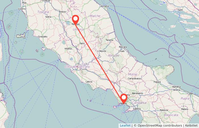 Naples to Perugia bus from 13 gopili