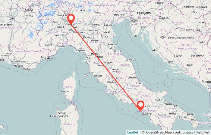 Train from Naples to Milan from 21 gopili