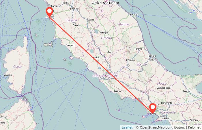 Naples to Livorno bus for cheap gopili