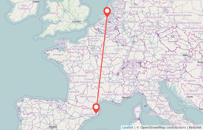 Vluchten van Rotterdam naar Girona