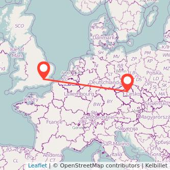 Beckenham Prague train map