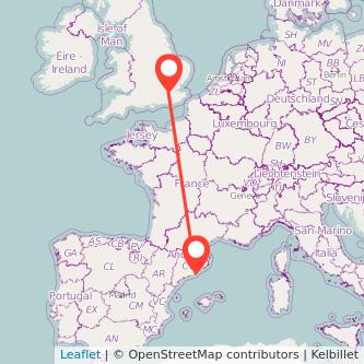 Beckenham Barcelona train map