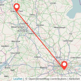 Beckenham Stoke-on-Trent train map