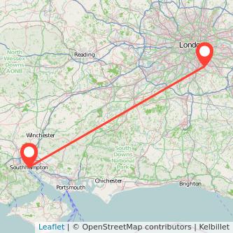 Beckenham Southampton train map