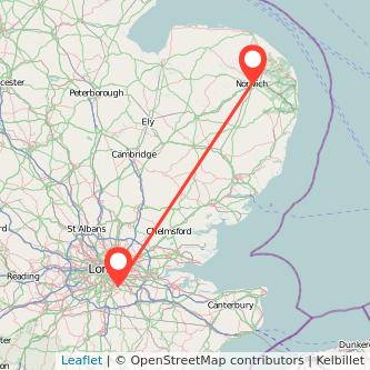 Beckenham Norwich train map