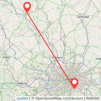 Beckenham Northampton bus map