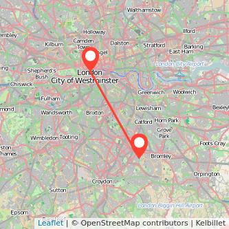 Beckenham London train map