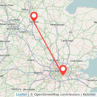 Beckenham Leicester train map