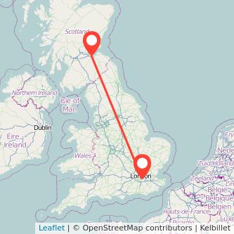 Beckenham Edinburgh train map