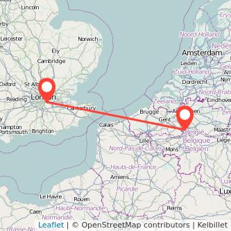 Beckenham Brussels train map