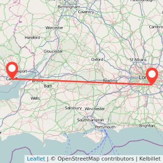 Beckenham Cardiff train map