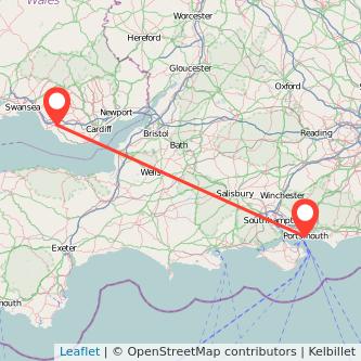 Bridgend Portsmouth bus map