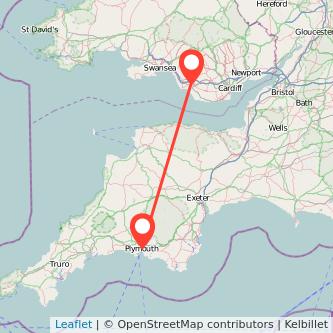 Bridgend Plymouth bus map