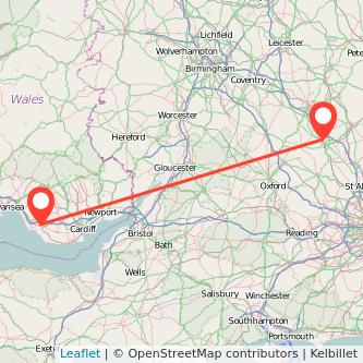 Bridgend Milton Keynes bus map