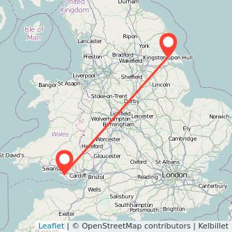 Bridgend Hull bus map