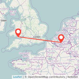 Bridgend Brussels bus map