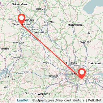 Bromley Wolverhampton train map