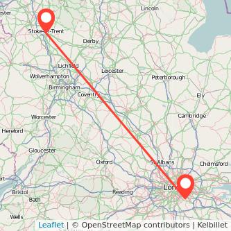 Bromley Stoke-on-Trent train map