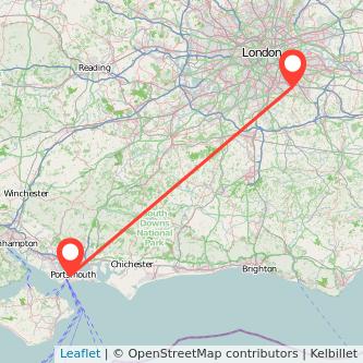 Bromley Portsmouth train map