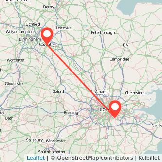 Bromley Coventry train map