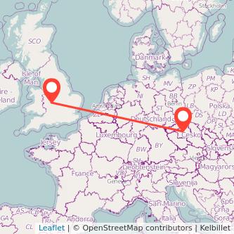 Bromsgrove Prague train map