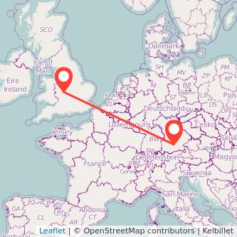 Bromsgrove Munich train map