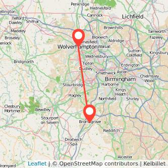 Bromsgrove Wolverhampton train map