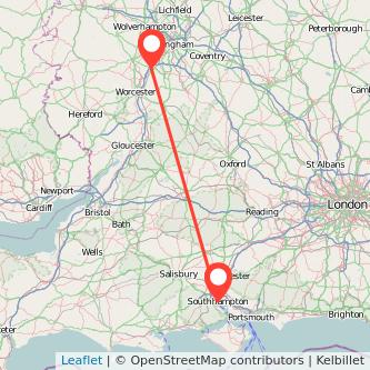 Bromsgrove Southampton train map