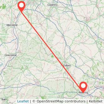 Bromsgrove Reading train map