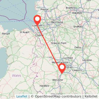 Bromsgrove Liverpool train map