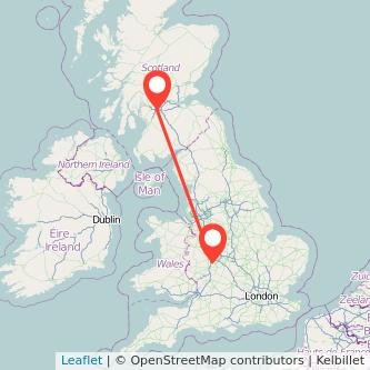 Bromsgrove Glasgow train map