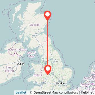 Bromsgrove Aberdeen train map