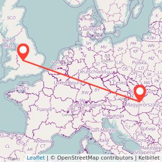 Bromsgrove Budapest train map